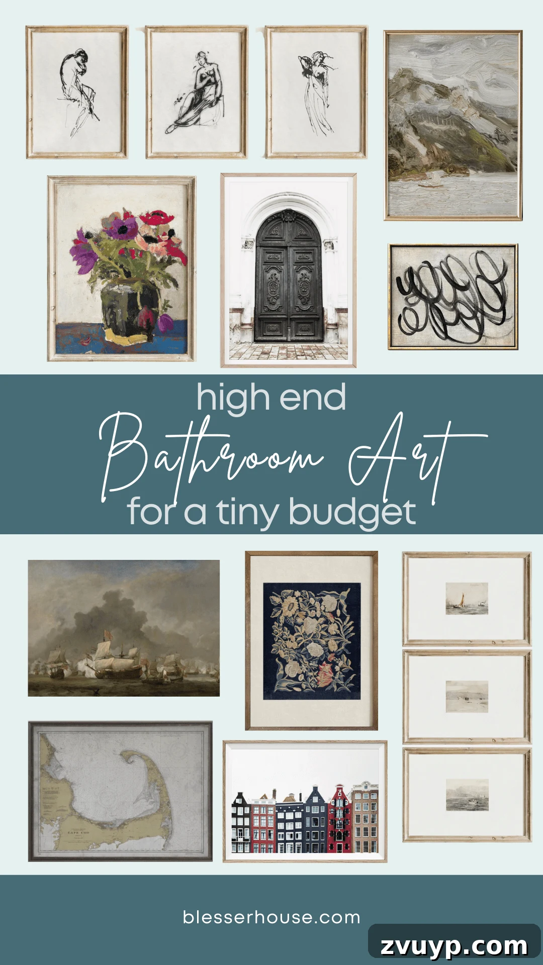 The Art of Affordable Bathroom Luxury 3 high end bathroom art ideas for a small budget – demonstrating affordability and elegance