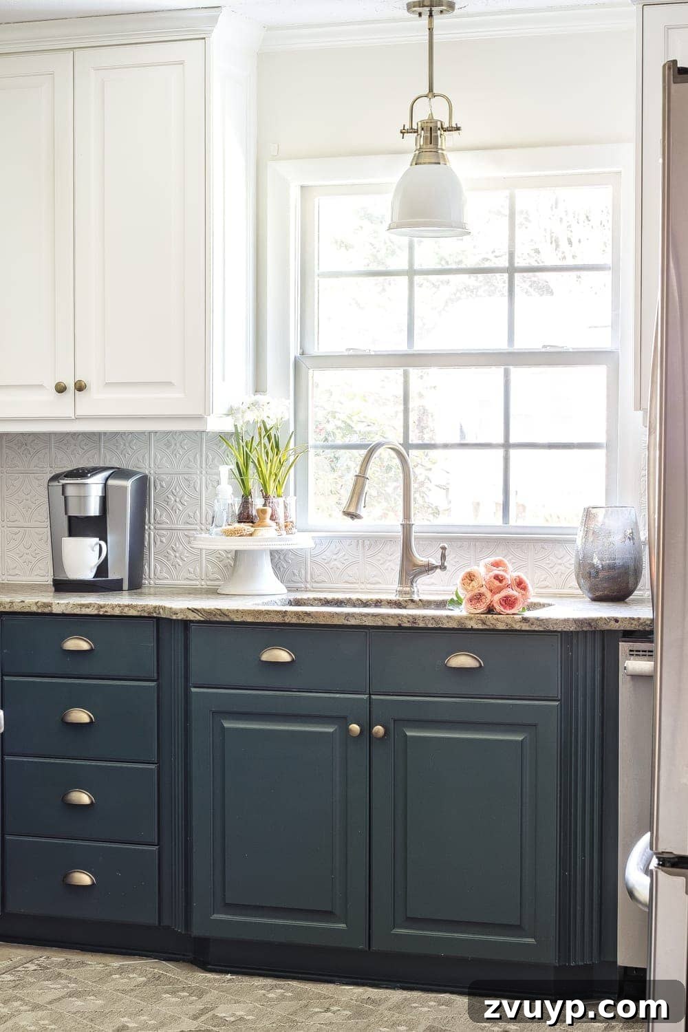 Blooming and Bright: Our Spring Home Reveal 10 Simple Spring Home Tour | Kitchen decorated with a few small spring touches