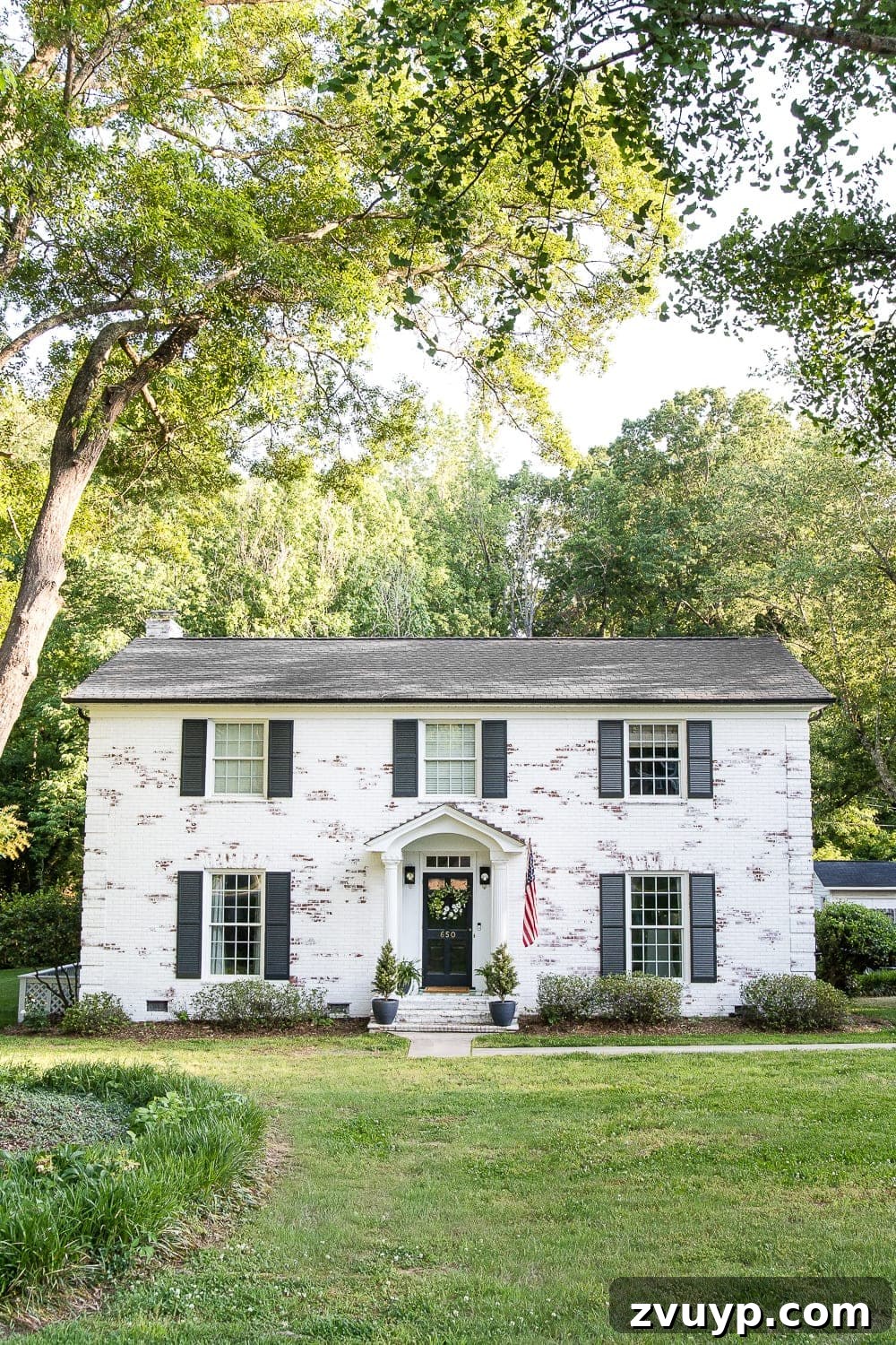 Your Questions Answered: Limewashed Brick and Country Living Magazine 5 FAQs About Our Limewashed Brick | All of our frequently asked questions about our limewashed brick concerning neighbors' opinions, trends, DIY-ability, and why we chose it over paint. #limewash #brickexterior #limewashedbrick #brickpaint #paintedbrick #exteriormakeover #curbappeal #brickhouse
