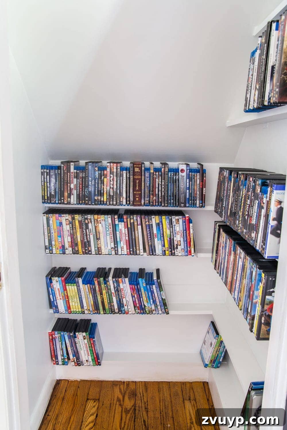 Handcrafted Film Collection Cabinet 10 Organized DVD collection in custom shelves