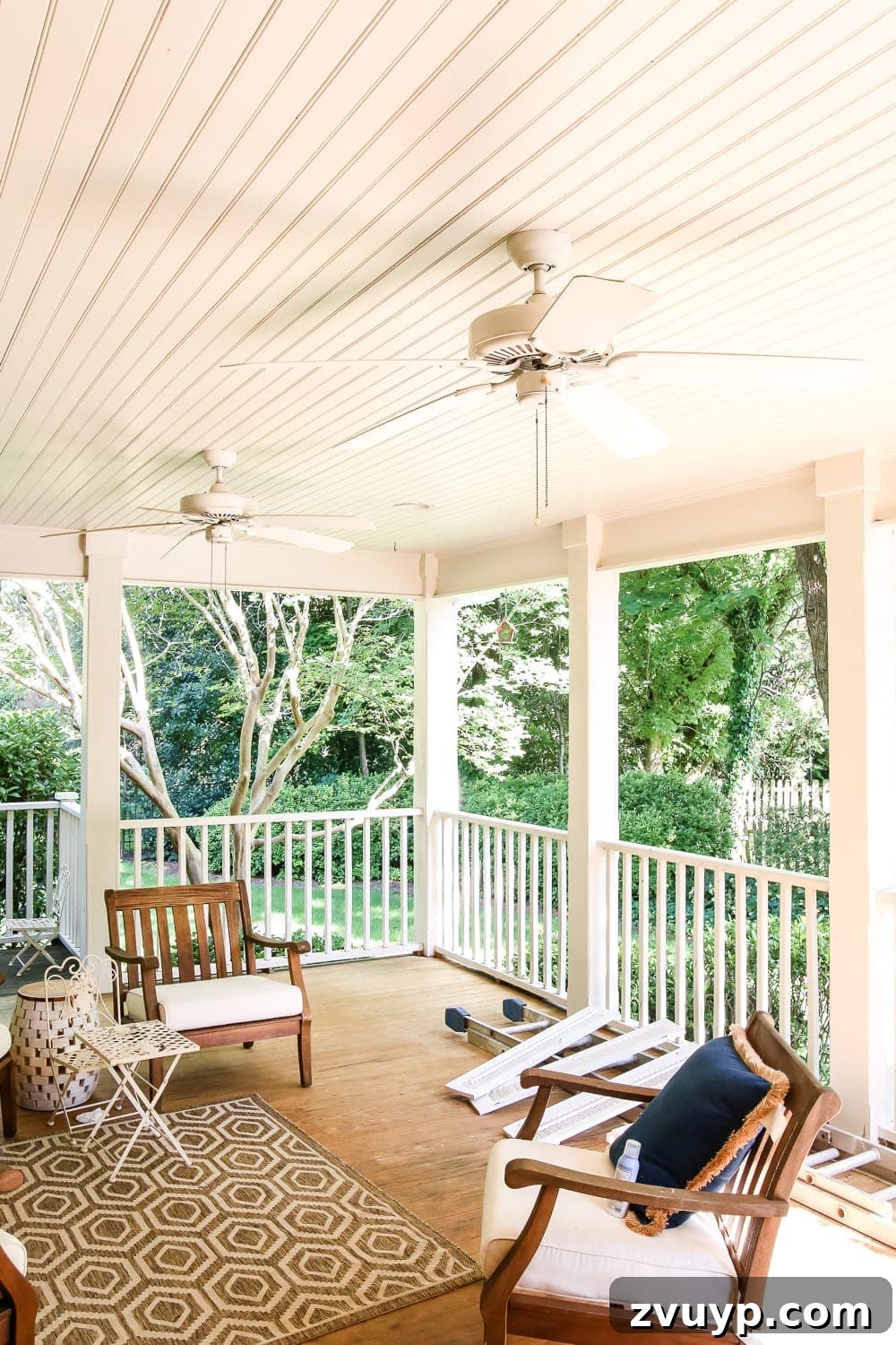 Our Home's Two Year Evolution A Before and After Tour 63 Before shot of the back porch, showing its original state with basic features and no decorative elements.