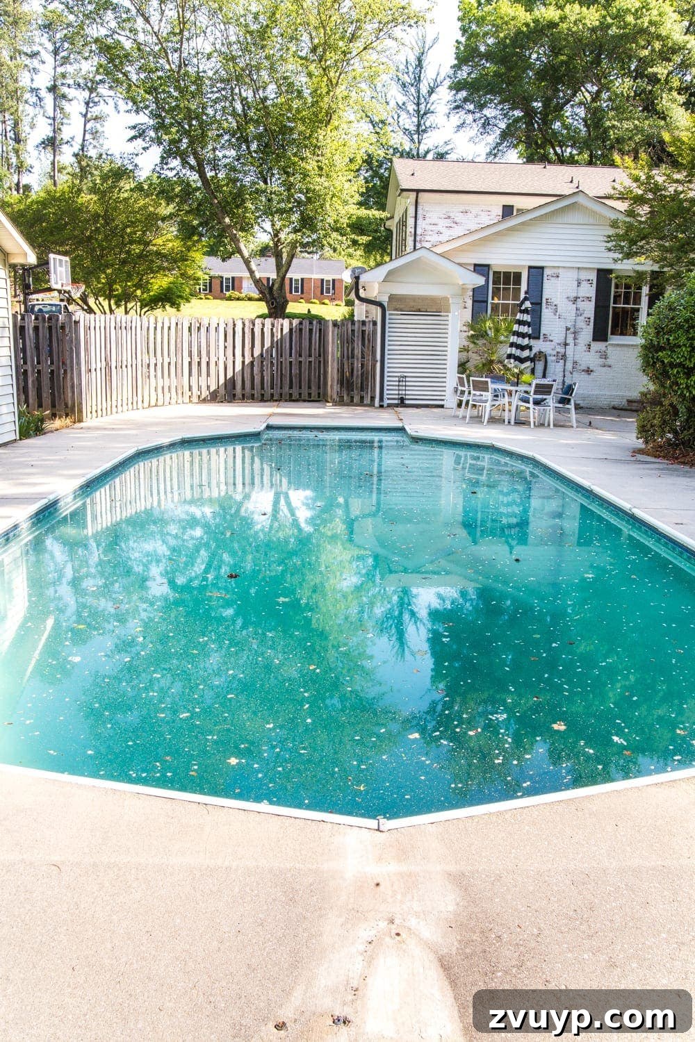Our Backyard's Blank Slate: Before Tour and Pool Makeover Blueprint 10 Backyard Before Tour and Pool Makeover Plans | blesserhouse.com - Ideas to improve a shabby backyard and vinyl liner pool