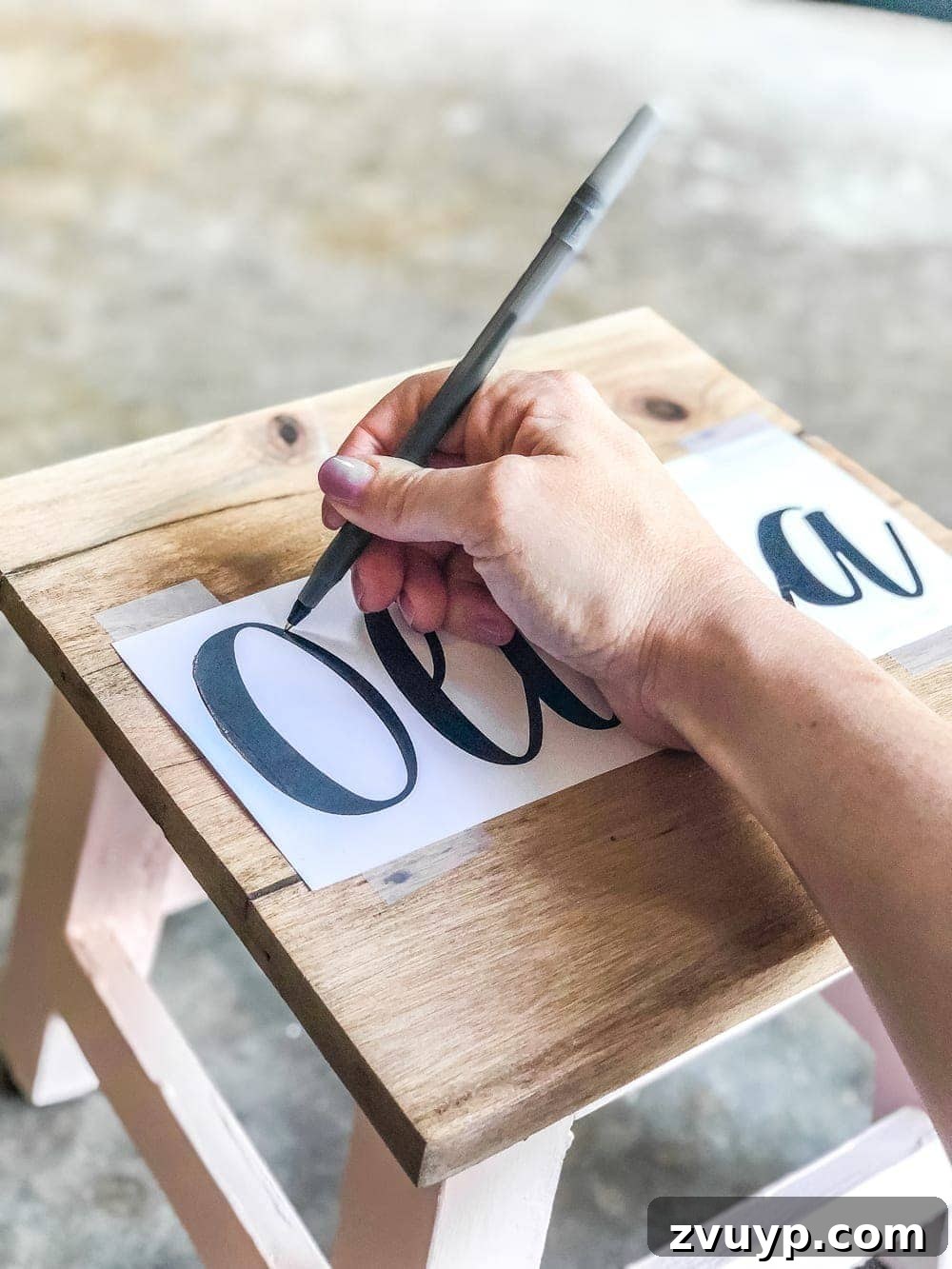 Your Custom Step Stool Creations 7 DIY Personalized Step Stools | blesserhouse.com - One easy trick to personalize any piece of wood to paint names and designs on signs and furniture inexpensively. #personalizedstepstool #diysign #diymonogram