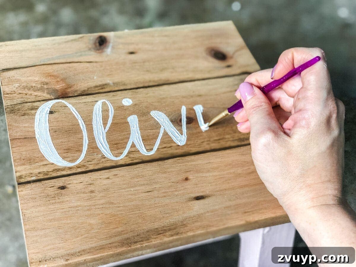 Your Custom Step Stool Creations 10 DIY Personalized Step Stools | blesserhouse.com - One easy trick to personalize any piece of wood to paint names and designs on signs and furniture inexpensively. #personalizedstepstool #diysign #diymonogram
