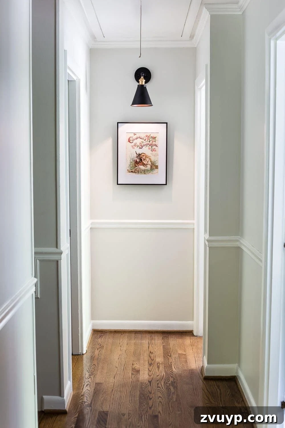 Upgrade Attic Door String to a Hook 2 Modern hallway with discreet attic door featuring the new pull system, no visible string.
