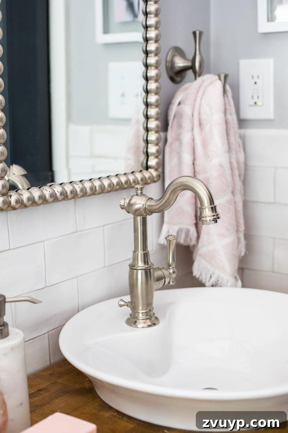 Unveiling the Ultimate Kids Bathroom Makeover 13 Dual American Standard Morning vessel sinks on a butcher block vanity