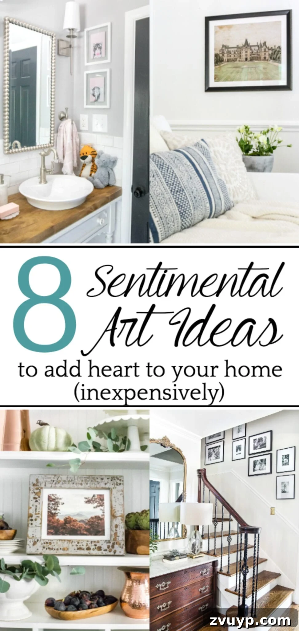 8 Ways to Infuse Your Home with Meaningful Art 2 Sentimental Art Ideas | A list of ways to add meaning to your walls inexpensively with family artifacts, heirlooms, and special memories, plus ways to DIY them.