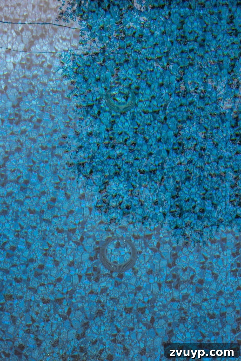 Our Pool's Stunning Liner Transformation 14 Swimming Pool Liner Makeover Reveal - ColorMagic drain covers blend with Obsidian pool liner from GLI Pool Products TrueStone Collection