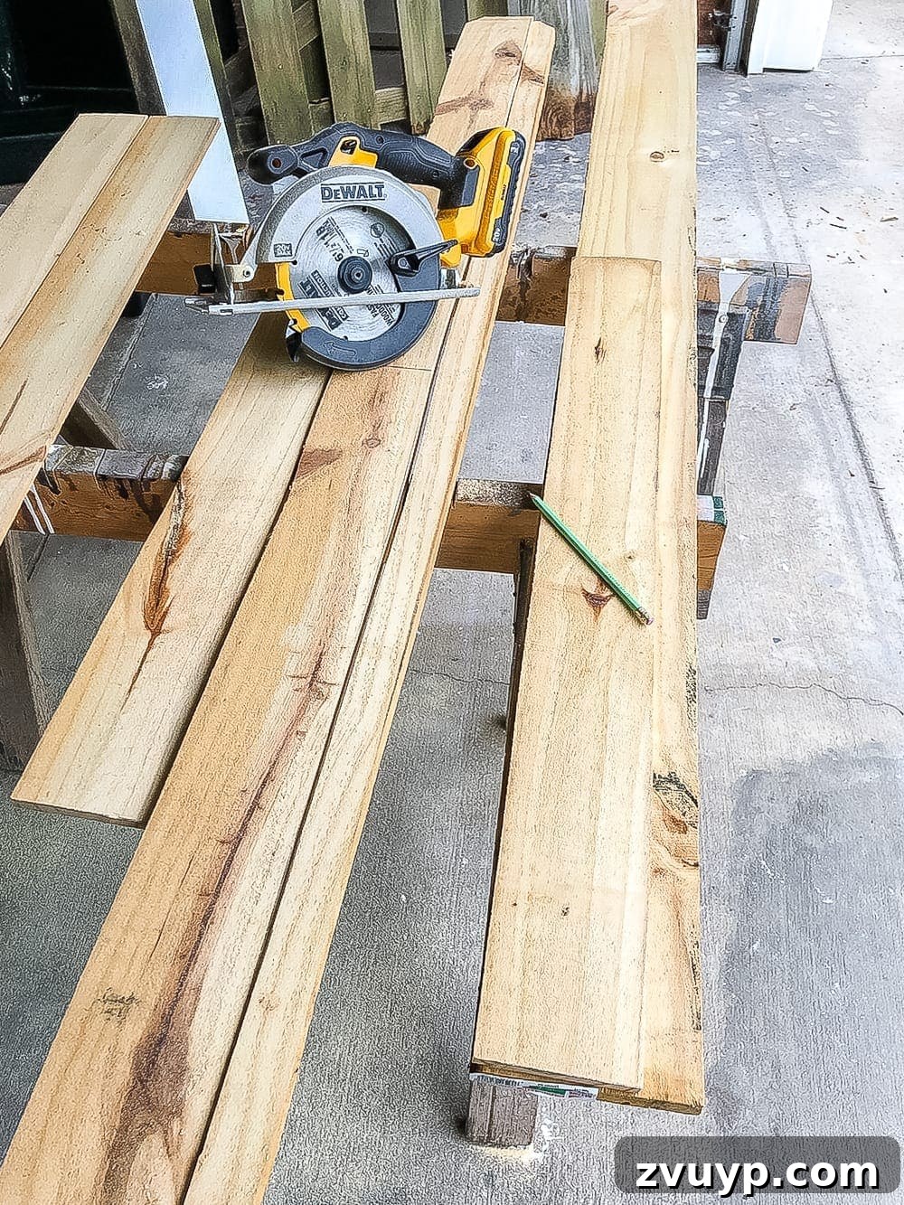 From Scraps to Blooms Window Box 7 Ripping fence board widths to create window box sides