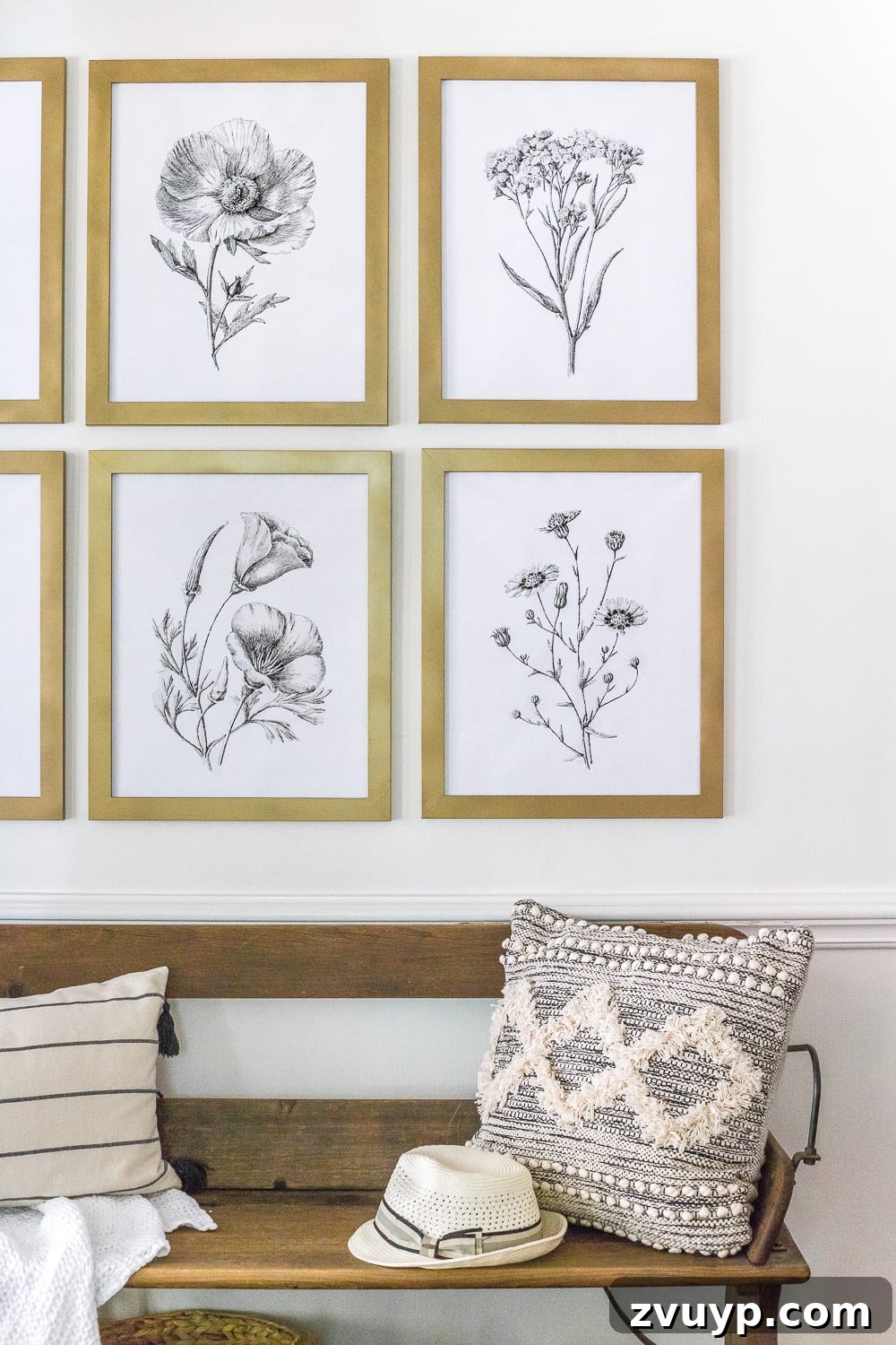 Contemporary Minimalist Botanical Art Prints 3 A free high resolution printable set of black and white modern minimalist botanical art and the best aged brass spray paint for frames.