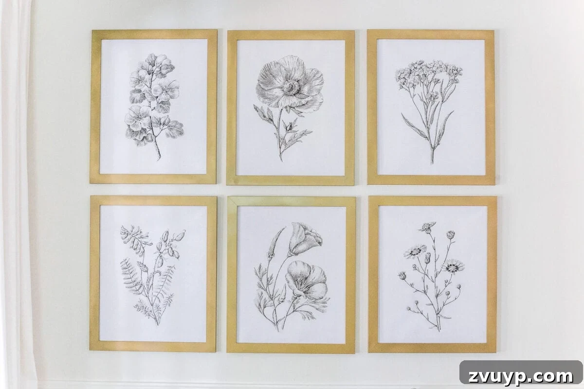 Contemporary Minimalist Botanical Art Prints 5 A free high resolution printable set of black and white modern minimalist botanical art and the best aged brass spray paint for frames.