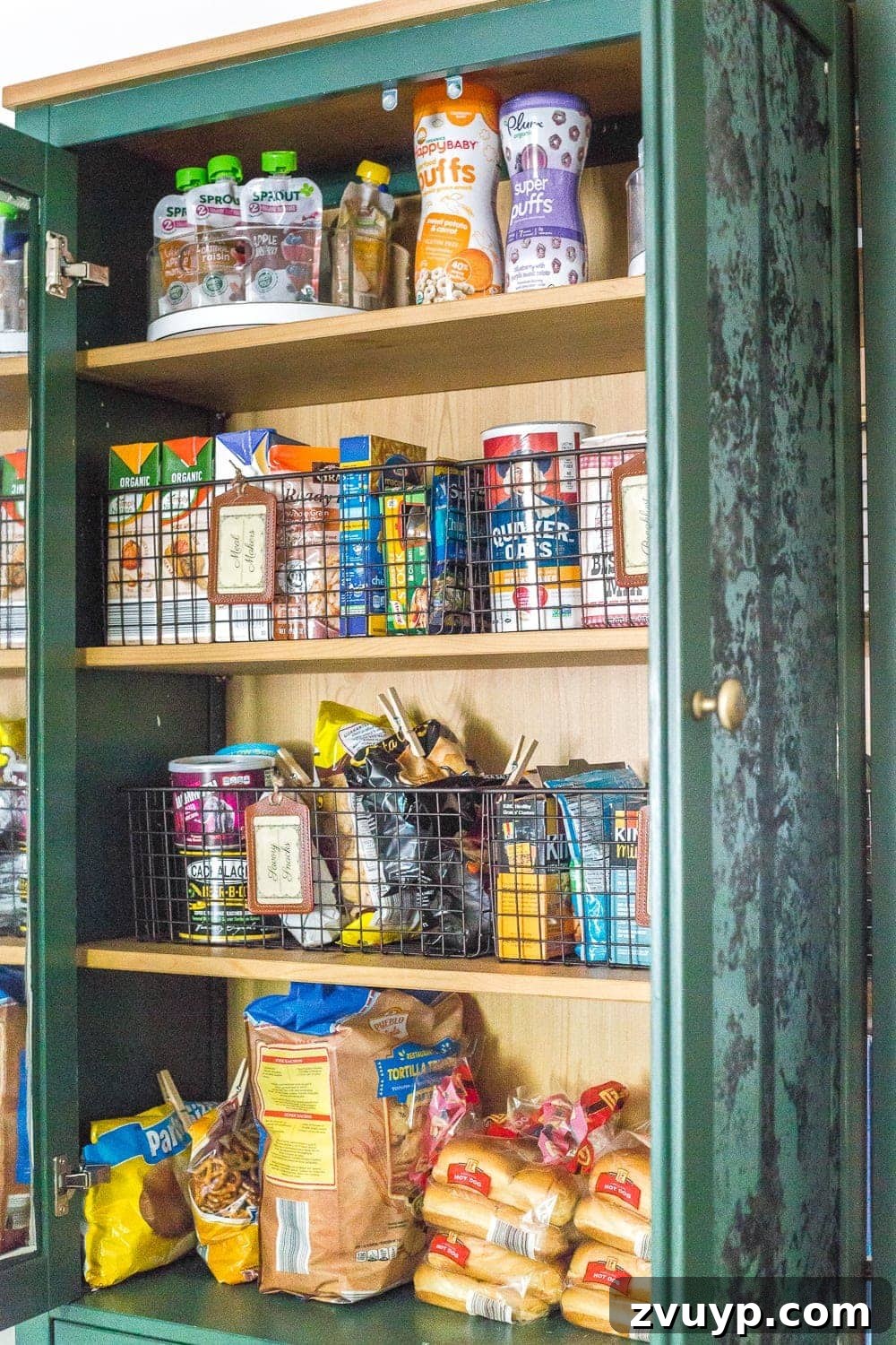Smart IKEA Hemnes Pantry Organization 8 IKEA Hemnes Pantry Cabinet Organization - Tips and ideas for maximizing storage and creating function for food storage in a cabinet to repurpose as a pantry. #pantryorganization