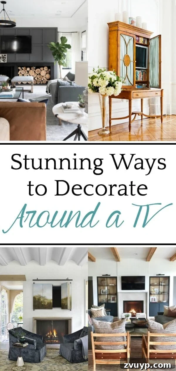 Beyond the Screen: Creative Ways to Style Your TV Area 18 12 creative ideas to decorate around a TV and hide it seamlessly in any room's design for stylish home decor.