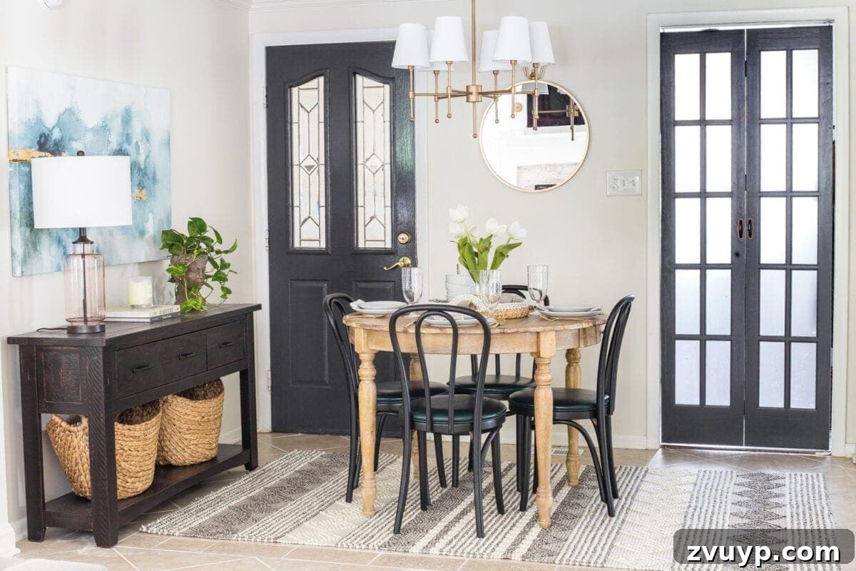 Breakfast Nook Glow Up 12 Breakfast nook after renovation, highlighting maximized storage, function, and modern aesthetic.