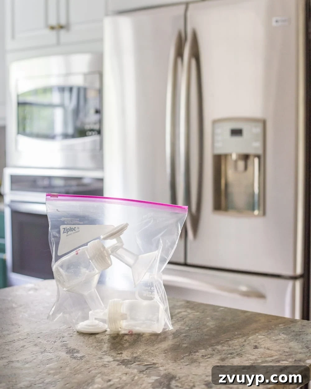 Smart Shortcuts for Exclusive Pumping Success 6 Exclusive Pumping Hack - Store pump parts in a bag in the fridge between uses to decrease time on washing.