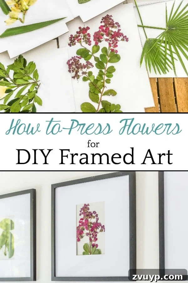 Crafting Beautiful Pressed Blooms 11 DIY Pressed Flower Art | How to press flowers and leaves from your own backyard to frame as inexpensive, vintage-inspired wall decor.