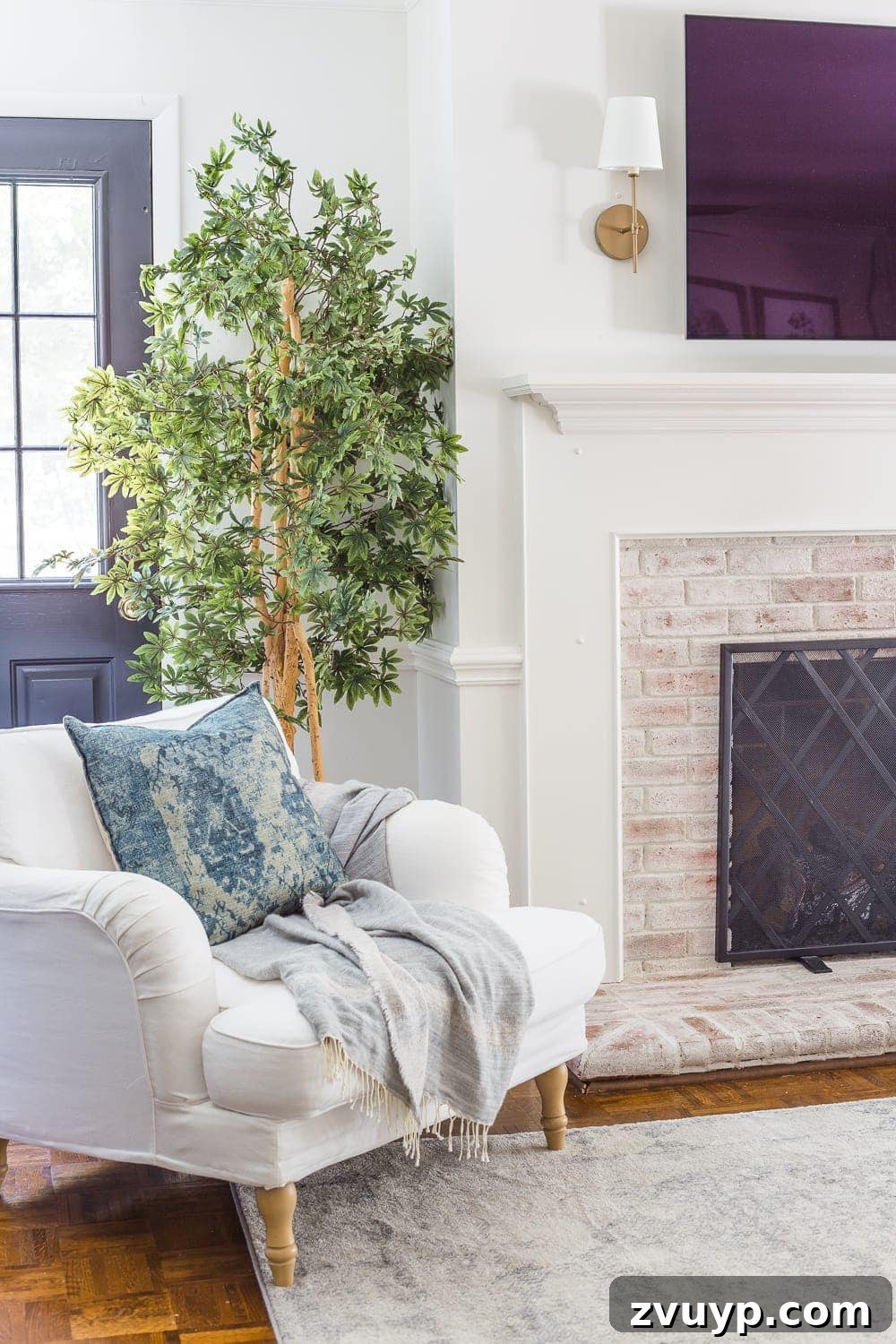 Shop Neutral Fall Faux Greenery Deals at Wayfair and Birch Lane 4 Close-up of realistic faux fall greenery on a mantelpiece, showcasing high-quality, long-lasting neutral decor for sustainable home styling, perfect for autumn and beyond.