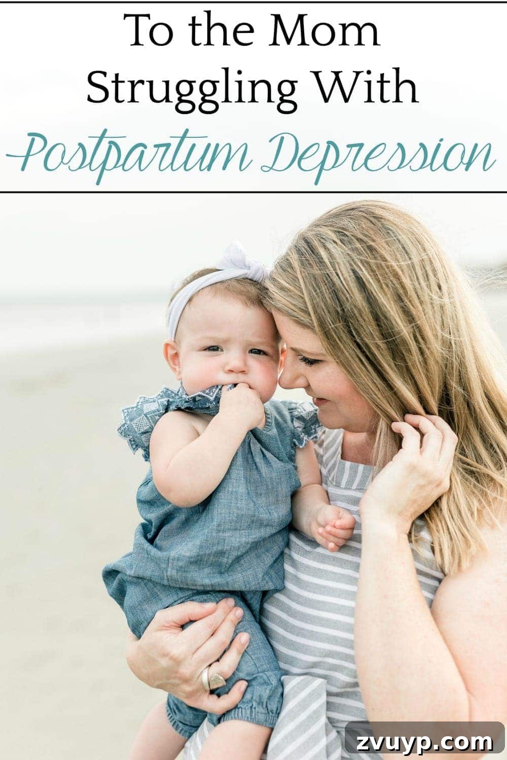 The Fog of Motherhood My PPD Story 10 Pinterest graphic: 'Understanding Postpartum Depression: My Honest Journey & How I Found Help', featuring a mother and child, designed for sharing on social media.