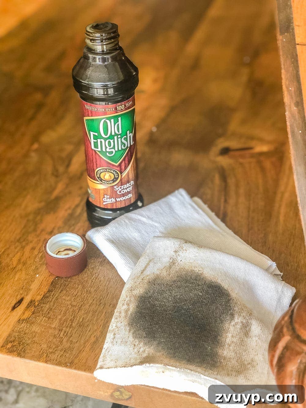 Revitalizing Old Cane Furniture 4 How to restore worn cane on furniture using Old English Scratch Cover, showing enhanced wood grain and cane detail.