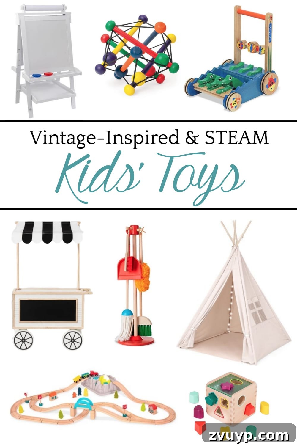 Minimalist Baby Essentials & Vintage Toy Treasures 8 A round-up shopping guide of the most highly rated streamlined modern baby gear and vintage-inspired STEAM toys to inspire sensory development.