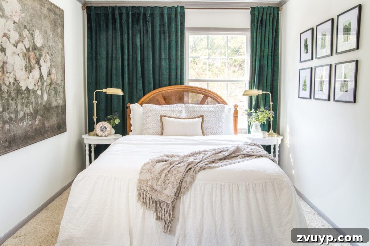 Vintage Chic Statements for the Guest Sanctuary 9 Vintage chic statement art in a guest bedroom