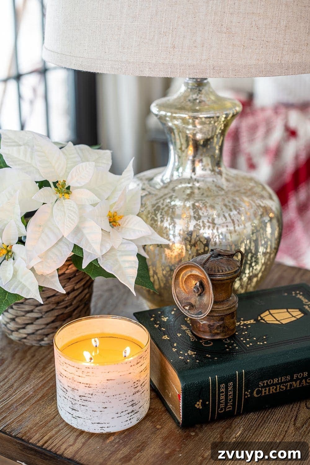 Weaving Past and Present: A Swedish Christmas Decor Story 14 Thoughtfully arranged family artifacts in vignettes on end tables, coffee tables, and dresser tops, enhancing Christmas decor with sentimental value and historical charm.