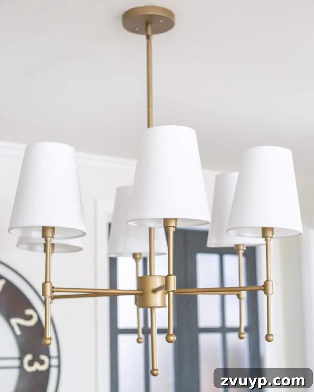 Blesser House 2019: Our 19 Most Popular Posts 14 Chandelier after a brass spray paint makeover, hanging elegantly