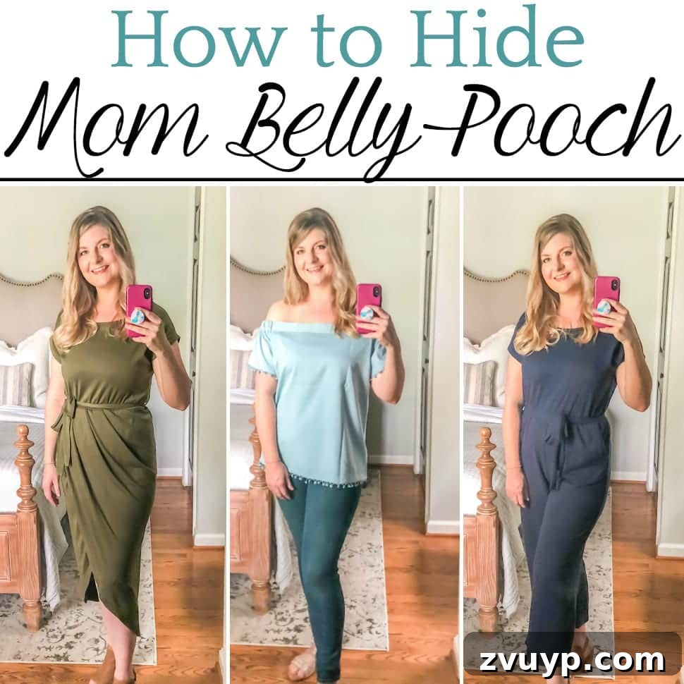 Blesser House 2019: Our 19 Most Popular Posts 18 Fashion tips for dressing to hide mom belly pooch, featuring a stylish outfit