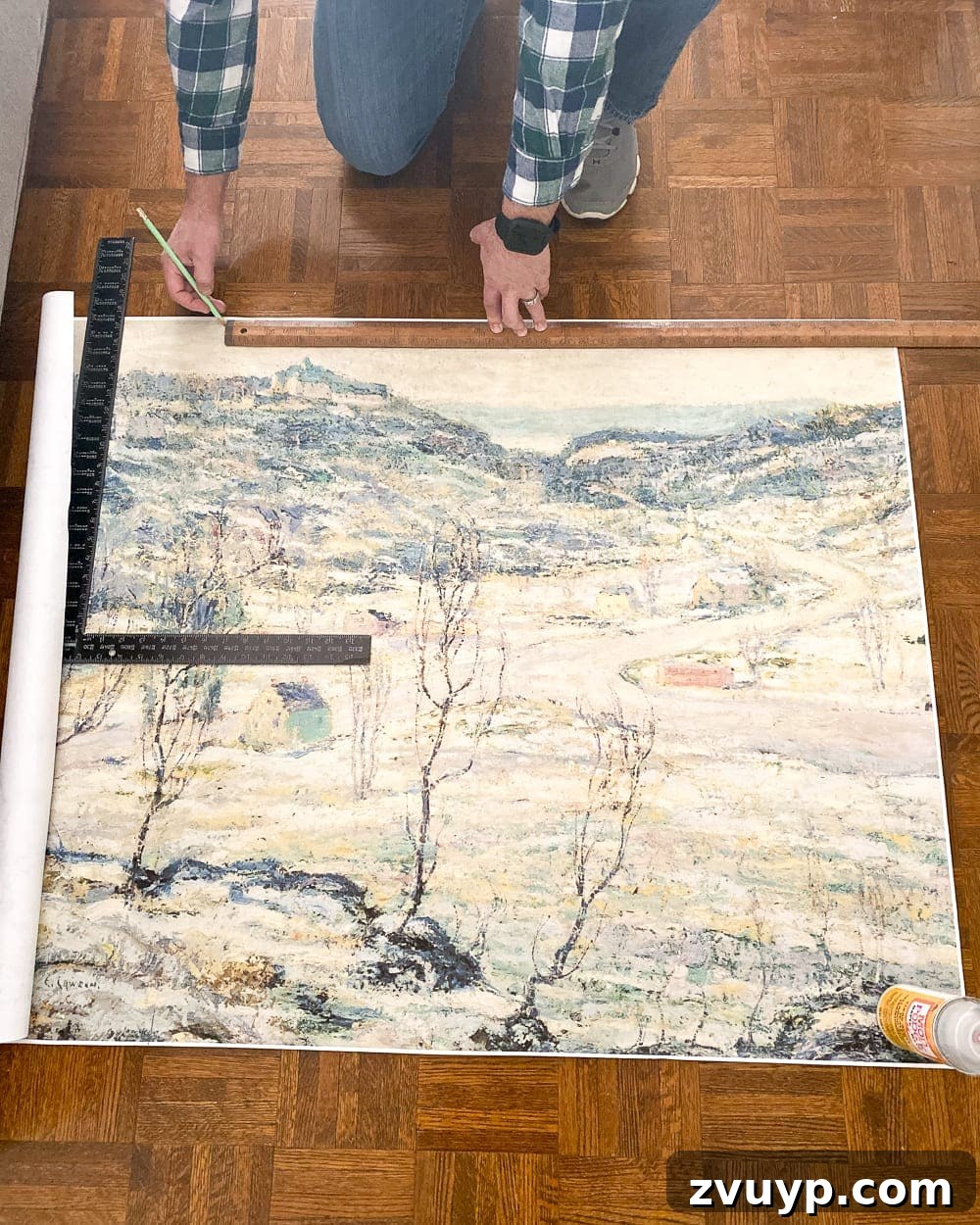 Printable Winter Scenery: DIY Large Scale Wall Art 3 DIY Large Wall Art and Winter Landscape Printable - How to make a $1,000 piece of art for under $50.