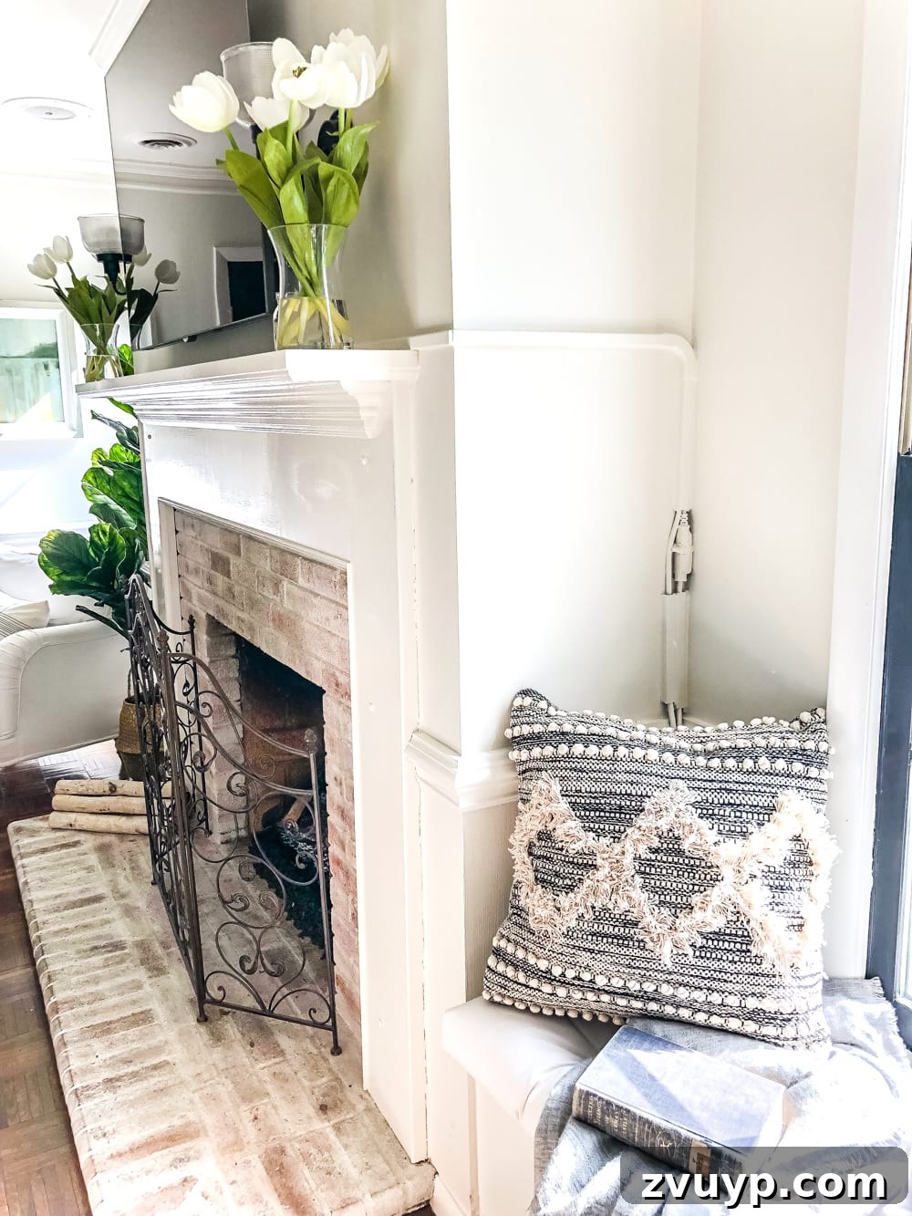The Items That Defined My 2019 16 TV mounted on a wall with cords neatly concealed by paintable cord covers.