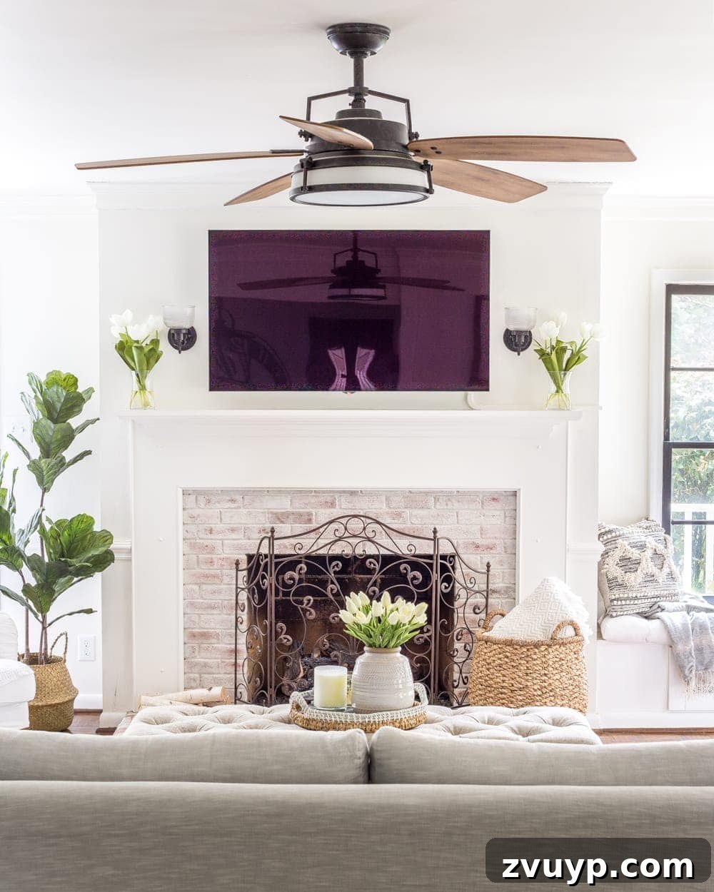 The Items That Defined My 2019 5 Modern ceiling fan installed in a living room, blending with the decor.