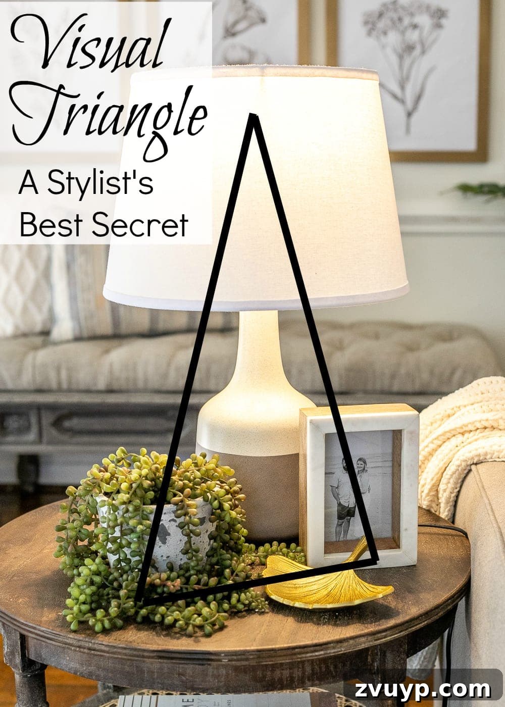 Effortless End Table Decorating Ideas 6 the visual triangle and how to style end tables