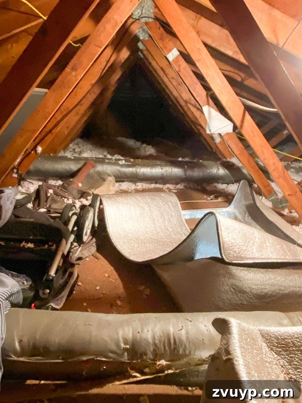 Attic Makeover: Smart Seasonal Storage and Labeling 2 Attic makeover before