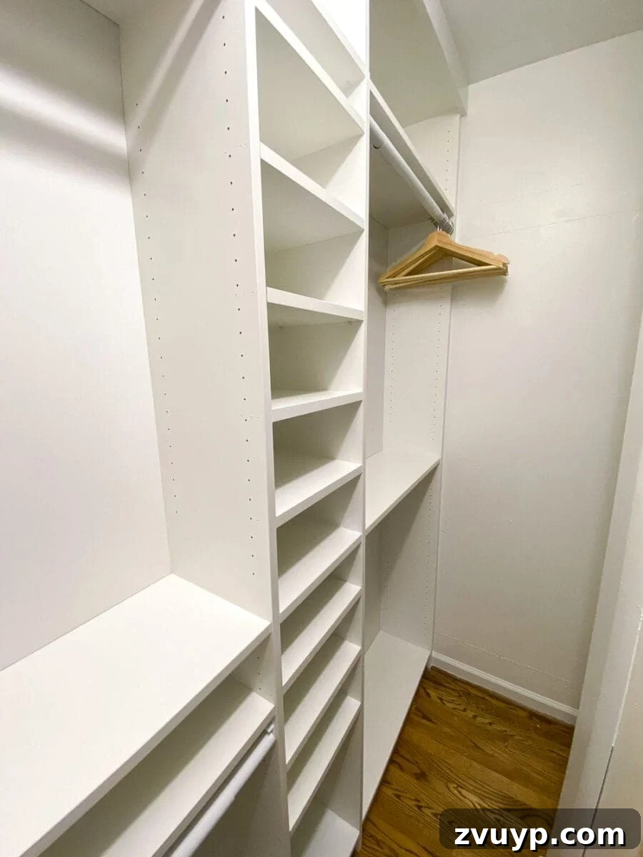 Billy Bookcase IKEA Hack: Create Your Dream Closet 15 IKEA Closets Using Billy Bookcases | A step-by-step tutorial and budget breakdown for using IKEA Billy bookcases to customize his & her closets in a master bedroom.