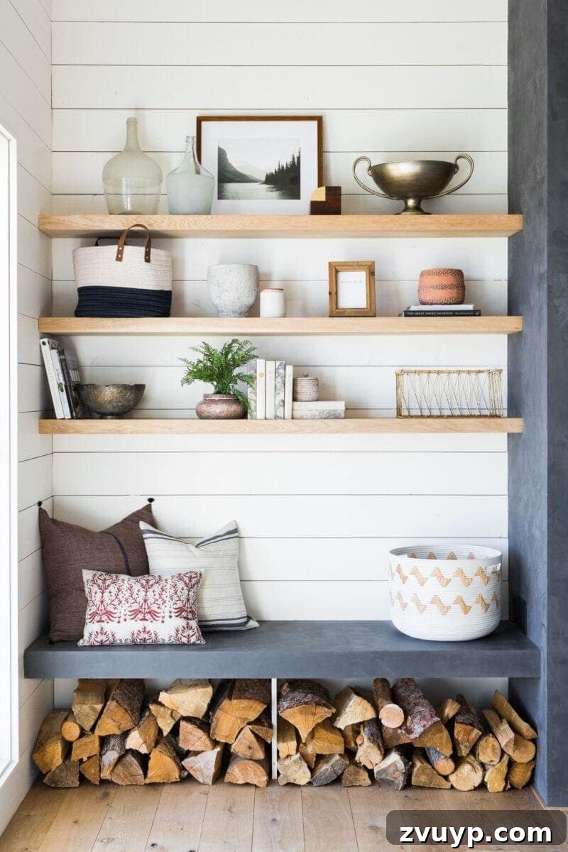 Curate Your Canvas Imaginative DIY Wall Decor 10 shelves as living room wall decor for added storage