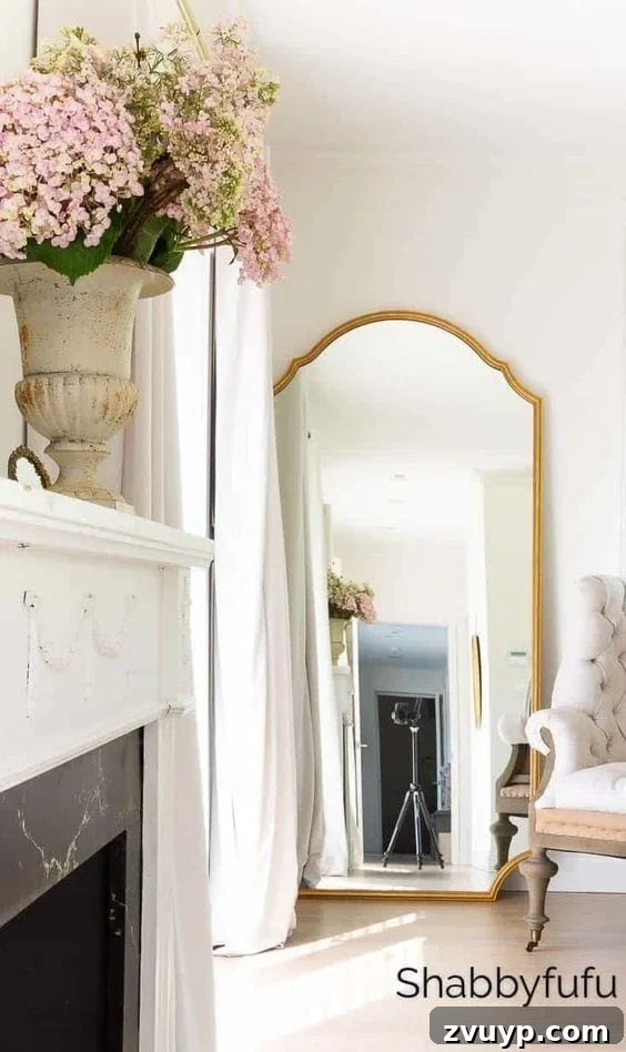 Curate Your Canvas Imaginative DIY Wall Decor 6 lean an oversized mirror and bounce light from a blank wall