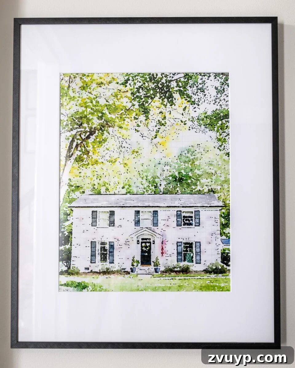 Your Home's Masterpiece: Effortless Photo Painting Techniques 7 Our Current House Photo for Art Transformation | Lush green summer snapshot ready to be converted into a painting with an app.