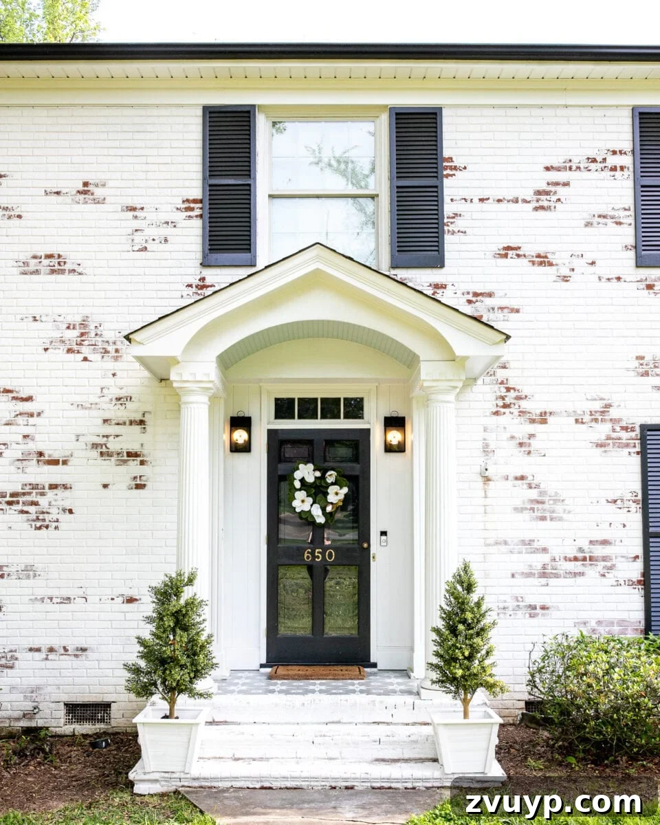 Patterned Porch Floor Revival 16 Complete porch makeover with elegant stenciled floor