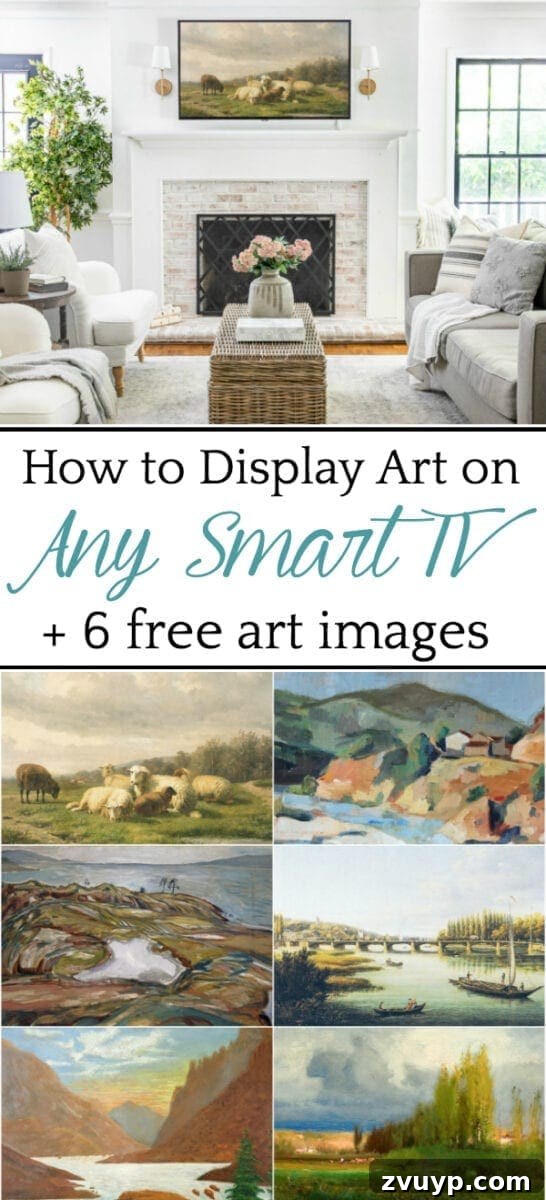 Smart TV Art Gallery Free Artwork for Every Screen 2 How to Display Art on Any Smart TV + 6 Free Art Images to turn your television into a gallery