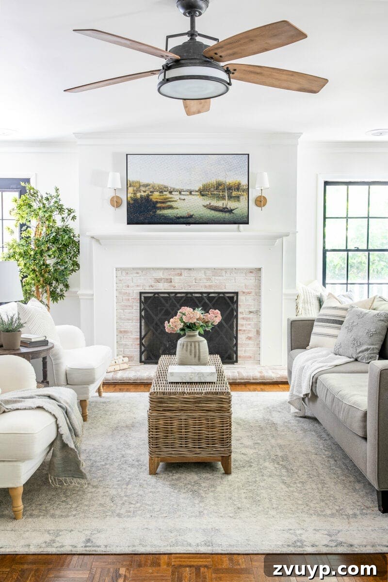 Smart TV Art Gallery Free Artwork for Every Screen 7 Regular smart TV displaying art from YouTube in a well-decorated living room