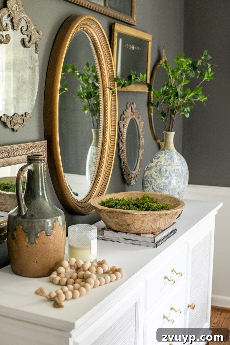 Buffet Decor & Styling: Master Any Look 9 Detailed shot of buffet decor showcasing varied textures