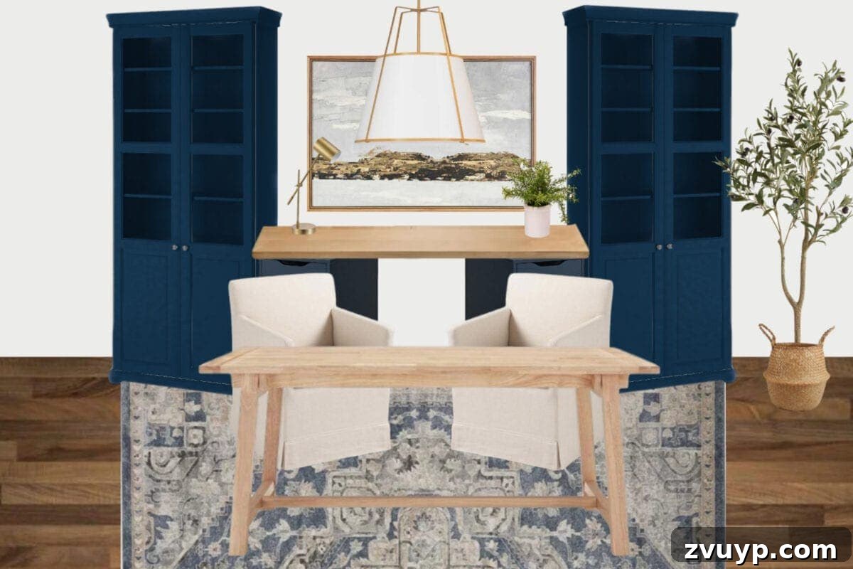 Blueprint for Our Dream Home Office 4 Home office design plan with furniture layout and decor