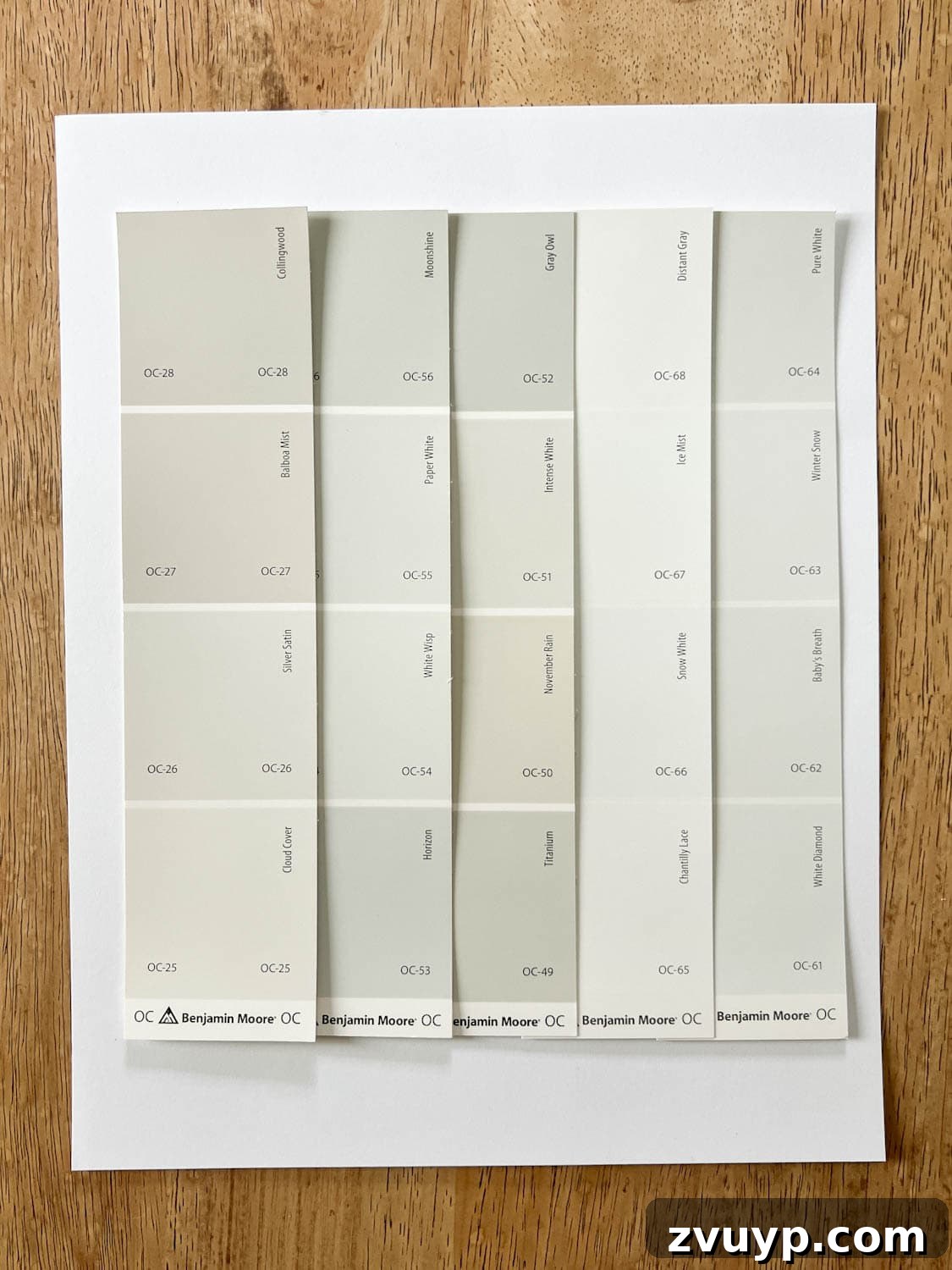 Expert Interior Paint Color Selection for Your Home 14 testing white paint colors for undertones by examining swatches