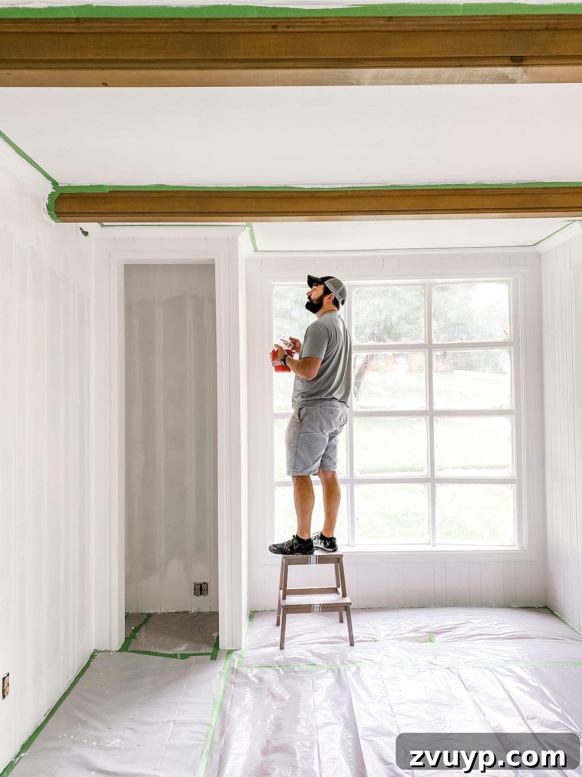 Expert Interior Paint Color Selection for Your Home 5 painting wood wall paneling white