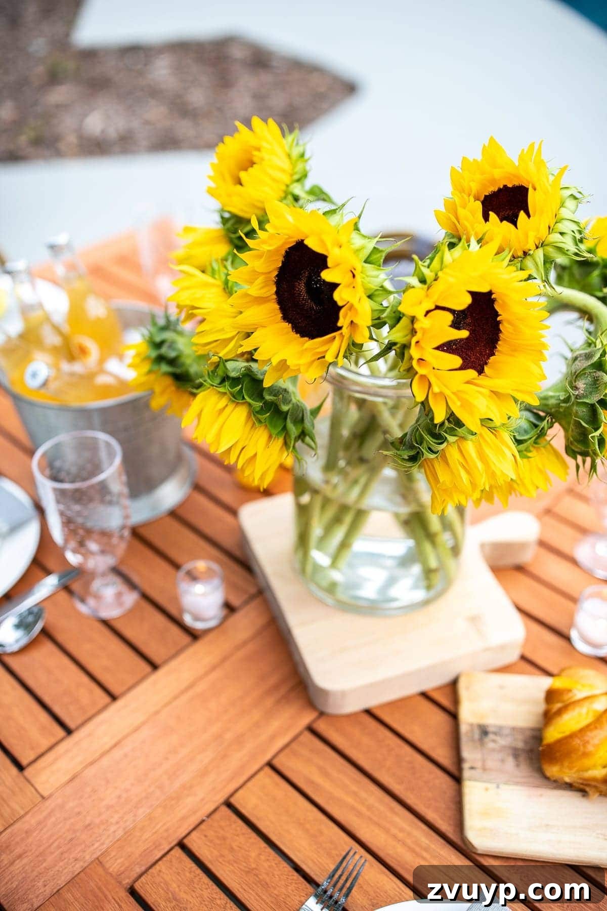 Concrete Patio Glow-Up: Creating a Summer Al Fresco Dining Experience 7 DIY Painted Concrete Patio Update & Summer Al Fresco Tablescape - Place Setting