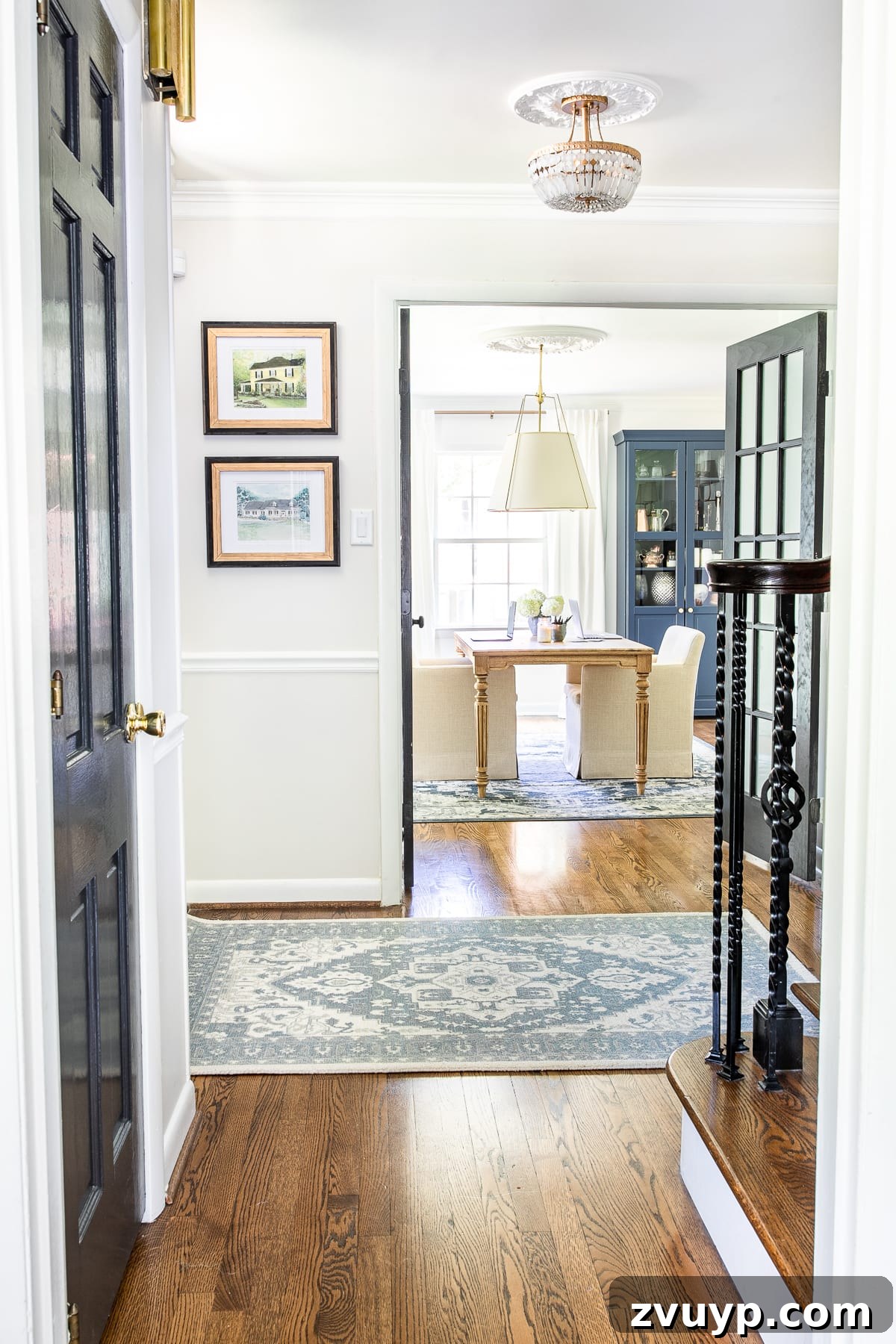 Foyer Evolution A Modern Twist on Classic Design 11 Classic Timeless Modern Foyer Featuring Childhood Home Portraits