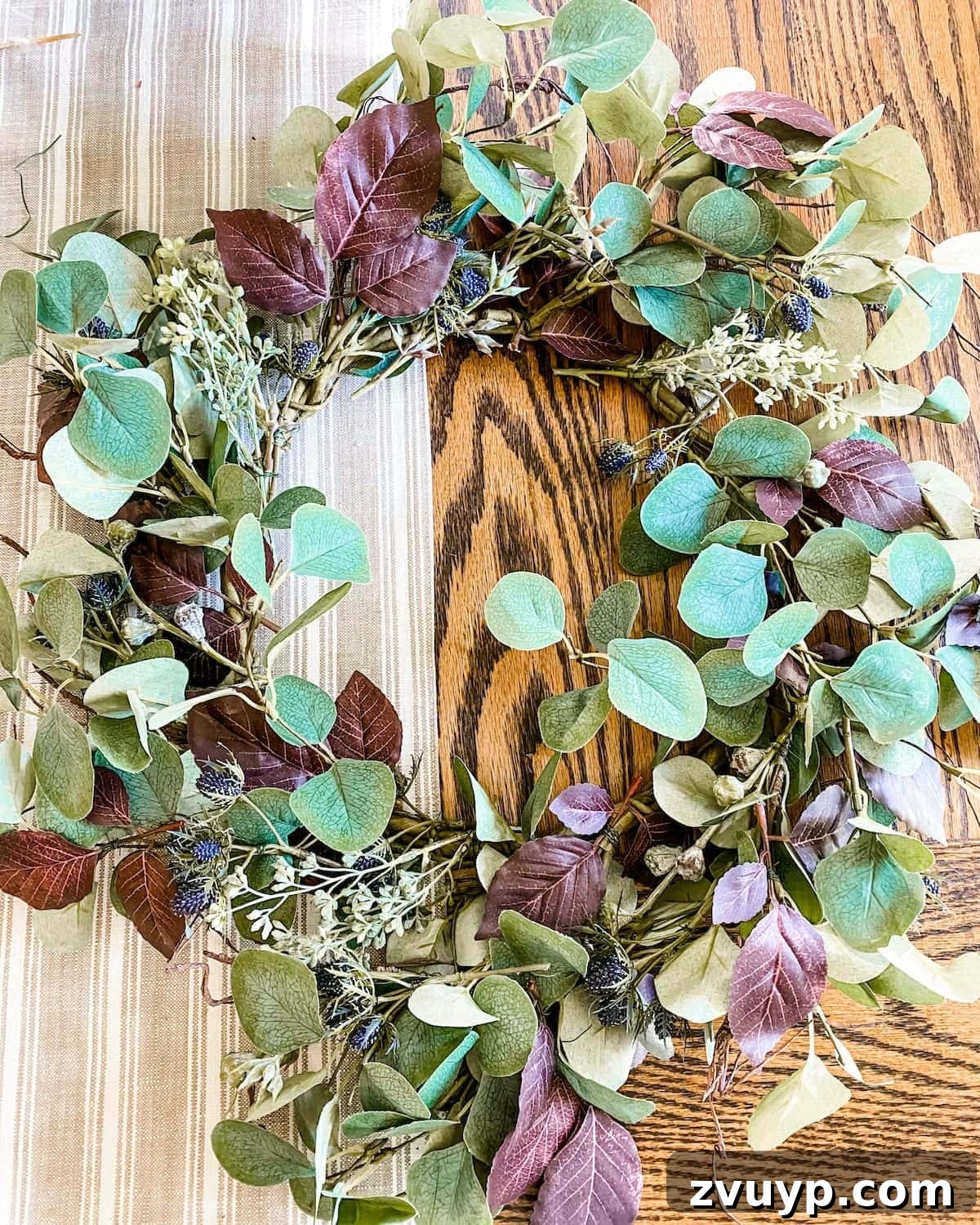 Handmade Eucalyptus and Feather Autumn Wreath 4 DIY neutral fall wreath