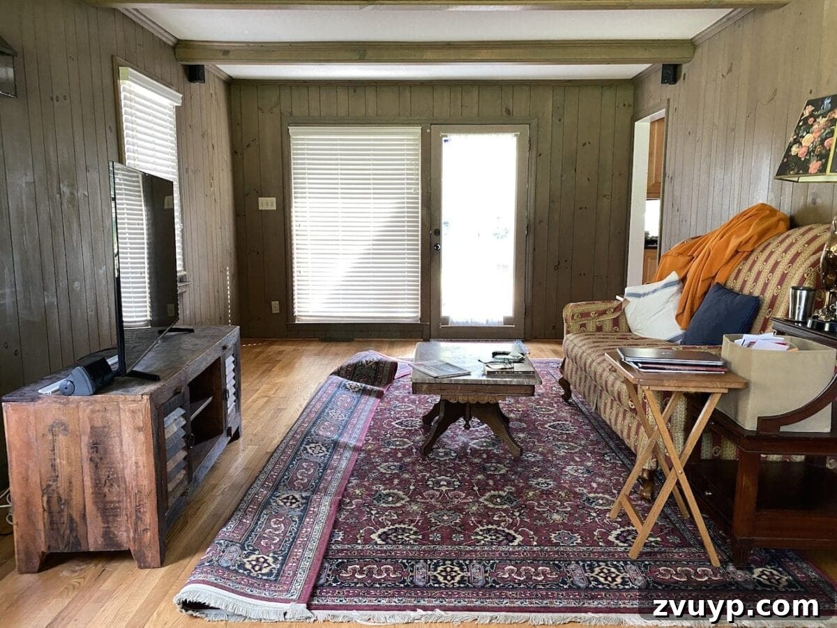 Beyond Basic Walls: DIY Painted Panels and McNay Project News 9 living room before