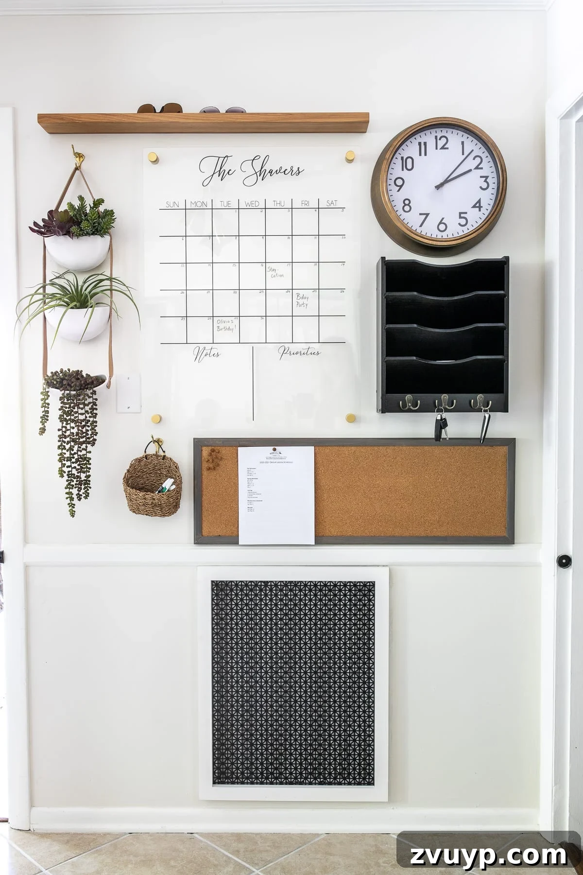 Quick Frugal Air Return Grille 9 Command center wall organizer and DIY vent cover