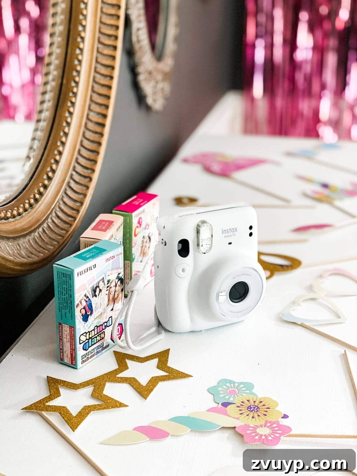 Unlock Creative Fun for Small Group Sleepovers with Walmart+ 7 Girls taking photos in a photo booth